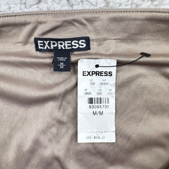 Express Aztec Sequin Stretch Skirt Gray Neon Green NEW - Picture 5 of 8